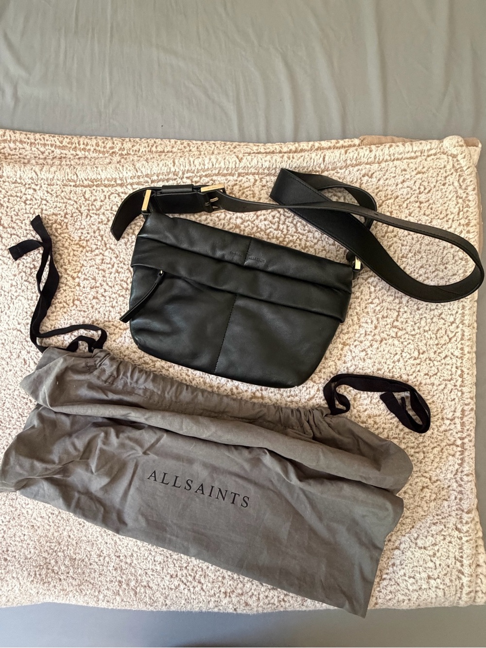 All Saints Leather shoulder purse